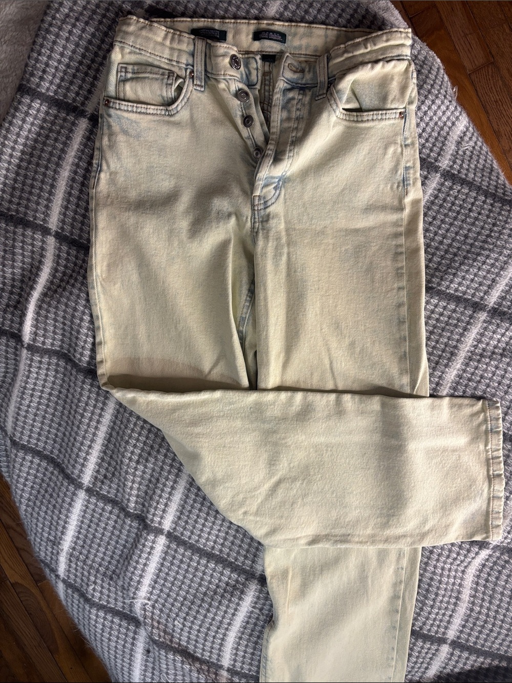 wild fable Cream Straight-Leg Jeans